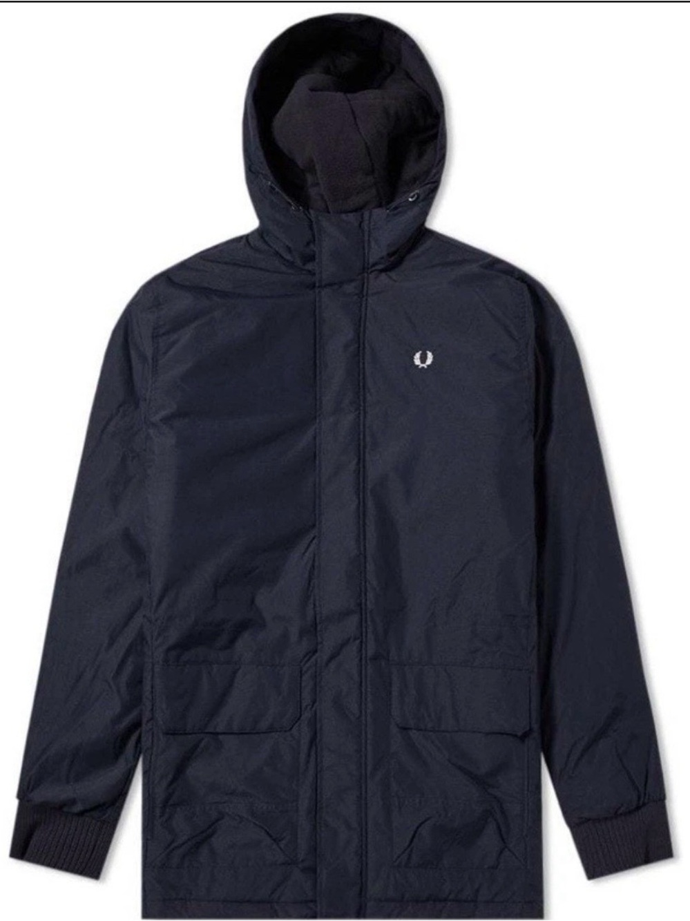 Fred Perry Navy Blue Stockport Hooded Parka Men’s XS EUC
